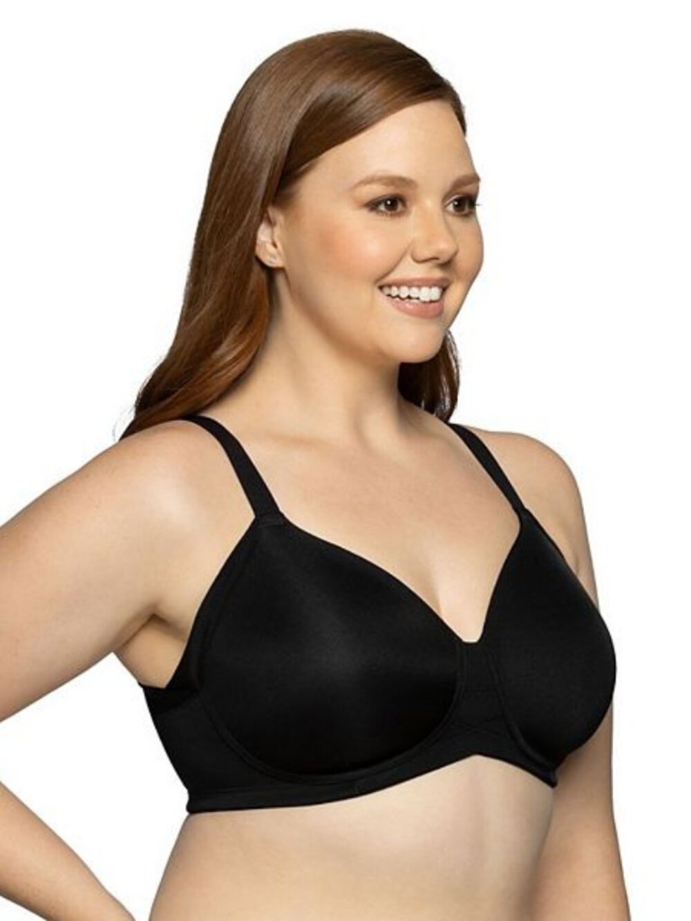 Vanity Fair Underwire Bra 36D Black Lace Trim NWT